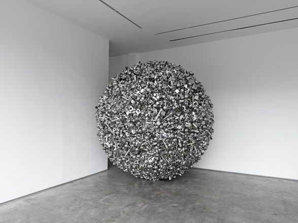 <i>More really shiny things that dont mean anything</i>, Stainless steel components, 275 x 275 x 275 cm, 2012.  Ryan Gander. Photo: Ken Adlard. Courtesy of Lisson Gallery