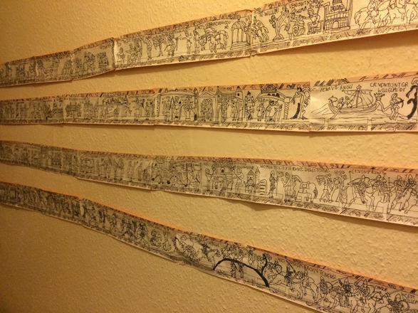 Dai Howell, <i>Paper Ticket Bayeux Tapestry (installation)</i>,  2017