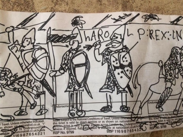 Dai Howell, <i>Paper Ticket Bayeux Tapestry</i>,  2017