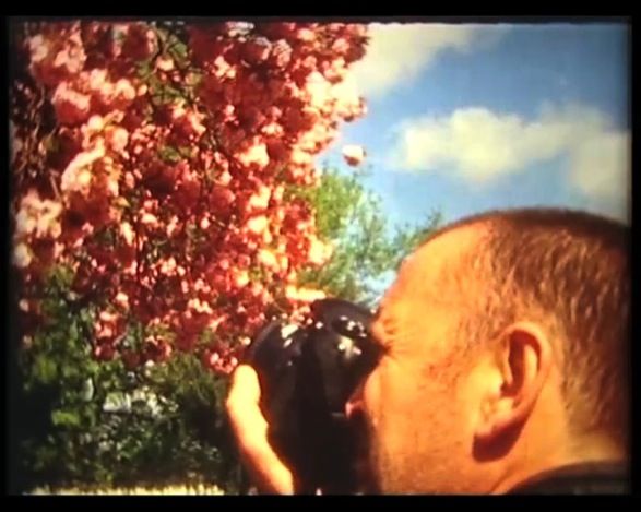 View of <i>Tuesday blooms</i>, 16mm and photographic installation in <i>Posing as a subject amongst subjects</i>, Maria Stenfors, London, 2011. Photo: Claire Lawrie. 