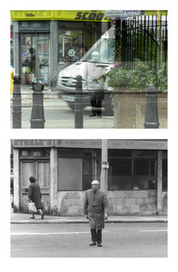 <i>The man phoning mum</i>, 2011 and <i>The girl chewing gum</i>, 1976.