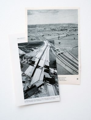 <i>The Road</i>, 2012, Book pages, 31 x 22cm