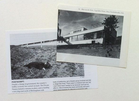 <i>Crash Barrier</i>, 2012, Book pages, 31.5 x 21.5 cm <i>Crash Barrier</i>, 2012, Book pages, 31.5 x 21.5 cm