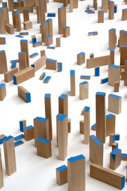 Metropolis (detail), found wood, size variable, 2008-10