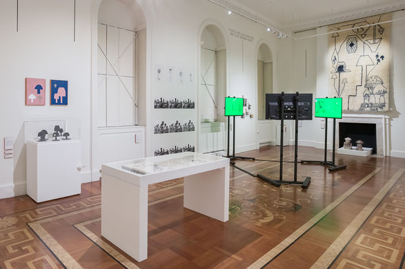 My fingers distended as honey dripped from your lips and we danced in a circular motion, installed at Somerset House as part of `Mushrooms`, Adham Faramawy, 2020 (ph. Mark Blower)
