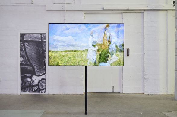 By earth, sea, and air we came, installed at Eastside Projects Birmingham, Adham Faramawy, 2021 By earth, sea, and air we came, installed at Eastside Projects Birmingham, Adham Faramawy, 2021