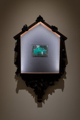 Joanna Whittle, Green (Dark Water) in shrine, 2021