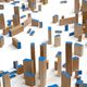 Metropolis (detail), found wood, size variable, 2008-10